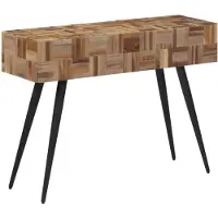 vidaXL Wandtafel 110x34x80 cm massief gerecycled teakhout