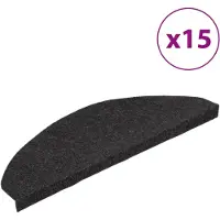 vidaXL Trapmatten zelfklevend 15 st 65x22,5x3,5 cm zwart