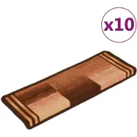 vidaXL Trapmatten zelfklevend 10 st 65x21x4 cm bruin