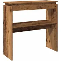 vidaXL Wandtafel 80x30x80 cm bewerkt hout oud houtkleurig