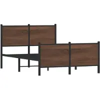 vidaXL Bedframe zonder matras metaal bruin eikenkleurig 120x190 cm