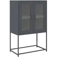 vidaXL Hoge kast 68x39x107 cm staal antracietkleurig