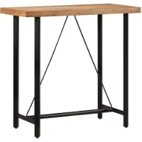 vidaXL Bartafel 110x55x107 cm massief acaciahout en ijzer
