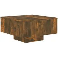 vidaXL Salontafel 60x60x31,5 cm bewerkt hout gerookt eikenkleurig