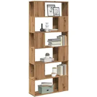vidaXL Boekenkast/kamerscherm 80x24x186 cm artisanaal eikenkleur
