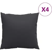 vidaXL Bankkussens 4 st 40x40 cm stof zwart
