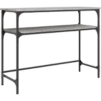 vidaXL Wandtafel 100x35,5x75 cm bewerkt hout grijs sonoma eikenkleurig