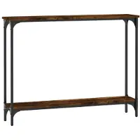 vidaXL Wandtafel 100x22,5x75 cm bewerkt hout gerookt eikenkleurig