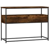 vidaXL Wandtafel 100x40x75 cm bewerkt hout gerookt eikenkleurig