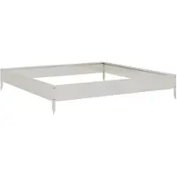vidaXL Plantenbak verhoogd 100x100x18,5 cm roestvrijstaal