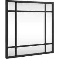 vidaXL Wandspiegel vierkant 30x30 cm ijzer zwart