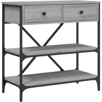 vidaXL Wandtafel 75x34,5x75 cm bewerkt hout grijs sonoma eikenkleurig