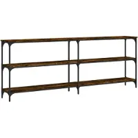 vidaXL Wandtafel 200x29x75 cm bewerkt hout gerookt eikenkleurig