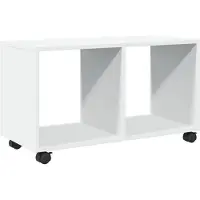 vidaXL Rolkast 72x33x42,5 cm bewerkt hout wit