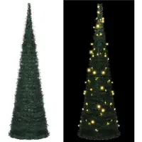 vidaXL Kunstkerstboom met verlichting pop-up 150 cm groen