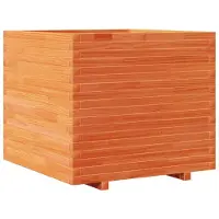 vidaXL Plantenbak 80x80x72 cm massief grenenhout wasbruin
