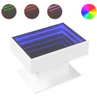 vidaXL Salontafel met LED 70x50x45 cm bewerkt hout wit