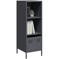 vidaXL Hoge kast 35x39x103,5 cm staal antracietkleurig