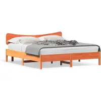 vidaXL Bedframe zonder matras massief grenenhout wasbruin 180x200 cm