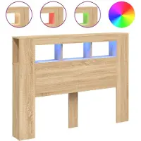 vidaXL Hoofdbord 140x18,5x103,5 cm bewerkt hout sonoma eikenkleurig