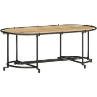 vidaXL Salontafel 110x55x40 cm massief ruw mangohout
