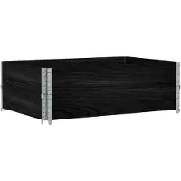 vidaXL Plantenbak 120x80 cm massief grenenhout zwart