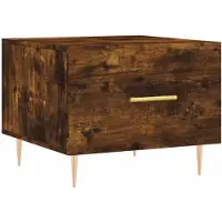 vidaXL Salontafel 50x50x40 cm bewerkt hout gerookt eikenkleurig