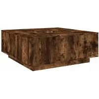 vidaXL Salontafel 100x100x40 cm bewerkt hout gerookt eikenkleurig