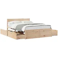 vidaXL Bedframe zonder matras massief grenenhout 120x190 cm