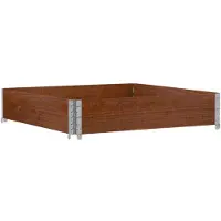 vidaXL Palletopzetrand 100x100 cm massief grenenhout bruin