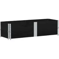 vidaXL Plantenbak 150x50 cm massief grenenhout zwart