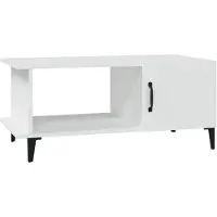 vidaXL Salontafel 90x50x40 cm bewerkt hout wit
