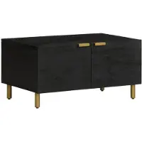 vidaXL Salontafel 80x50x40 cm bewerkt hout zwart