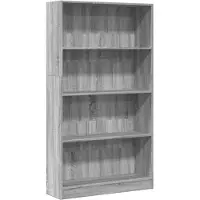 vidaXL Boekenkast 80x24x143 cm bewerkt hout grijs sonoma eikenkleurig