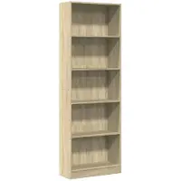 vidaXL Boekenkast 60x24x176 cm bewerkt hout sonoma eikenkleurig