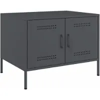 vidaXL Salontafel 68x50x50,5 cm staal antracietkleurig