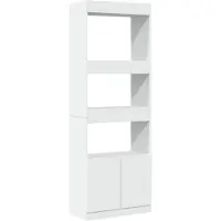 vidaXL Hoge kast 63x33x180 cm bewerkt hout wit
