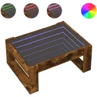 vidaXL Salontafel met Infinity LED 70x53x30 cm gerookt eikenkleurig