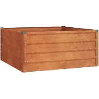 vidaXL Plantenbak verhoogd 100x100x45 cm cortenstaal roestig