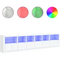 vidaXL Dressoir met LED-verlichting 283x37x67 cm wit