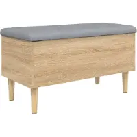 vidaXL Opbergbankje 82x42x46 cm bewerkt hout sonoma eikenkleurig