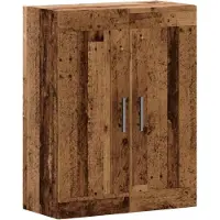 vidaXL Wandkast 69,5x34x90 cm bewerkt hout oud houtkleurig