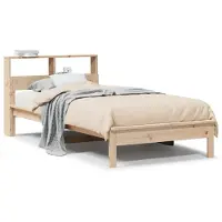 vidaXL Bed met boekenkast zonder matras massief grenenhout 100x200 cm