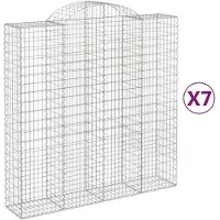 vidaXL Schanskorven 7 st gewelfd 200x50x200/220 cm ijzer