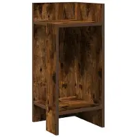 vidaXL Bijzettafeltje met plank 25,5x27x60 cm gerookt eikenkleurig