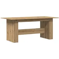 vidaXL Eettafel 180x90x76 cm bewerkt hout artisanaal eikenkleur