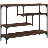 vidaXL Wandtafel 100x30x75 cm bewerkt hout bruin eikenkleur