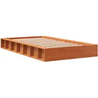vidaXL Bedframe zonder matras massief grenenhout wasbruin 90x200 cm