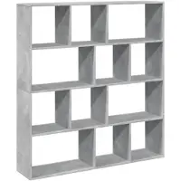 vidaXL Boekenkast 132x29x141,5 cm bewerkt hout betongrijs
