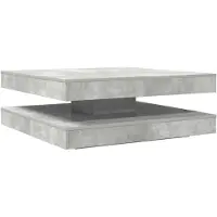 vidaXL Salontafel 360 graden draaibaar 90x90x34,5 cm betongrijs